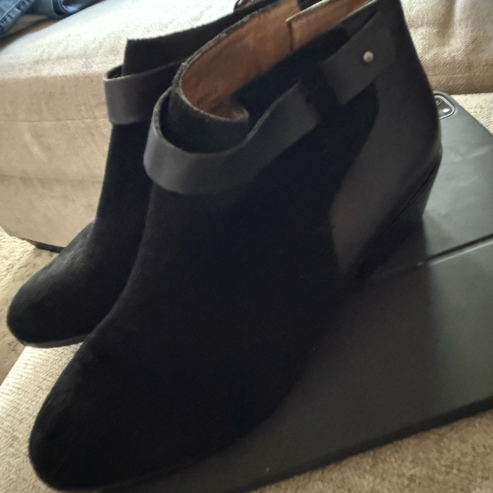 Madewell Suede Black Ankle Boots